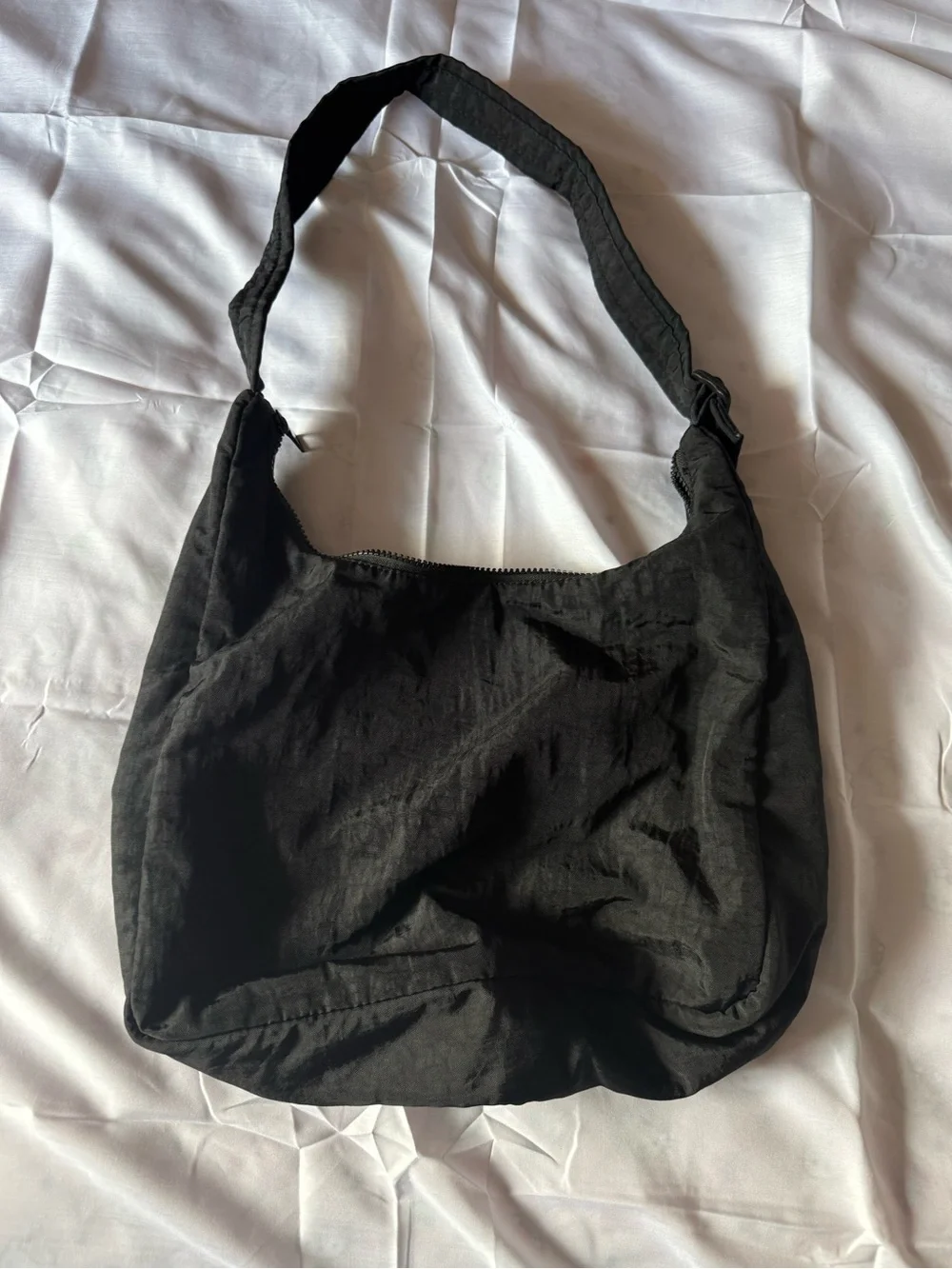 Everyday Black Hobo Bag with Wide Strap